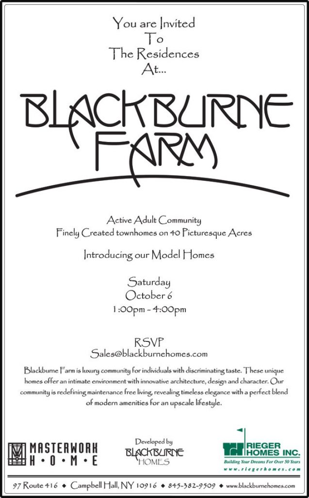 Blackburne Homes, Over 55 Active Adult, Orange County NY