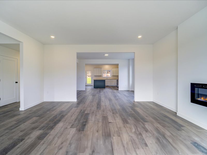 The Brett Open Floor Plan - Living Room into the Dining room, into the Kitchen