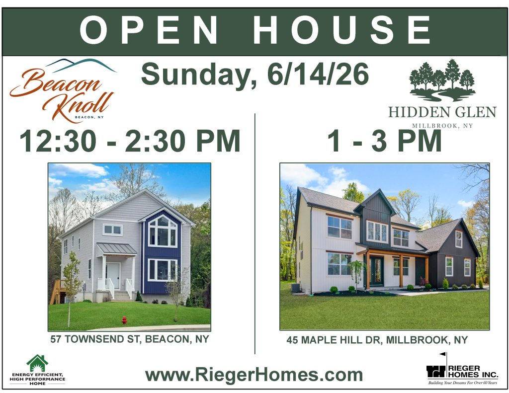 Open House Announcement for Hidden Glen Millbrook and Beacon Knoll, Beacon.