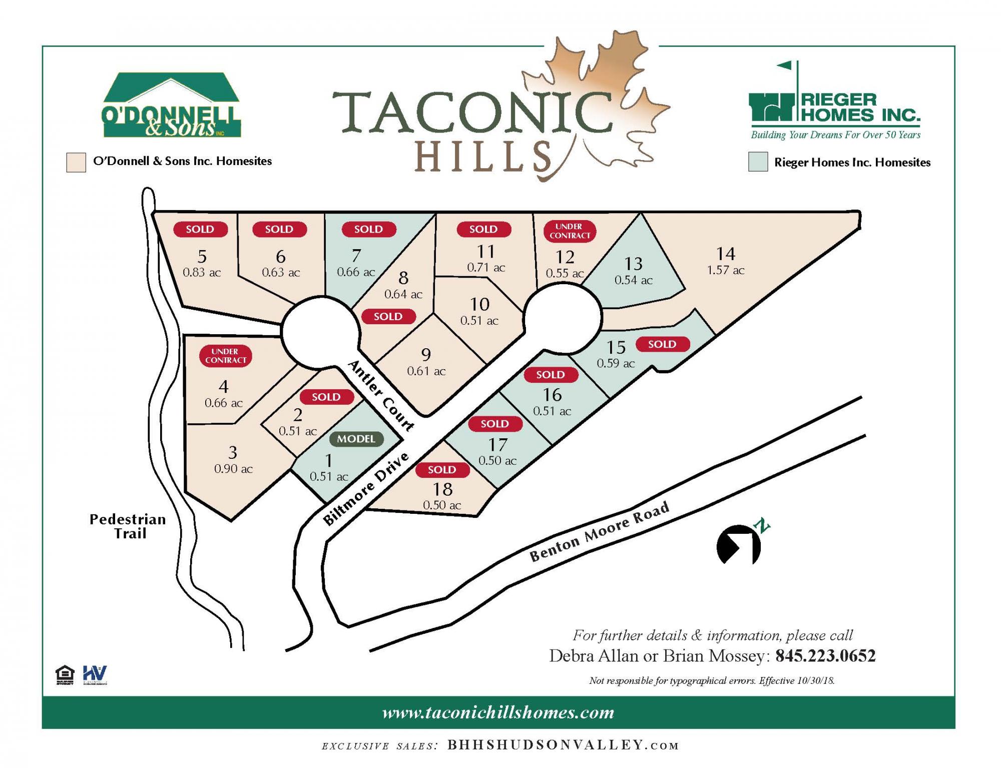 Taconic Hills Map Custom Homes in Town of Beekman Rieger Homes, Inc.